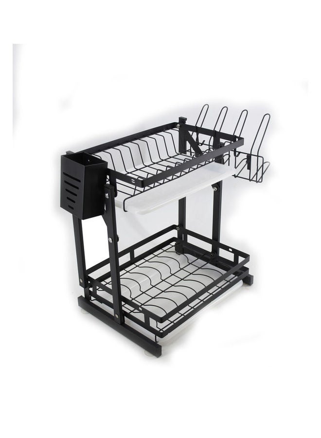 DRAMA HOME 2-Layer Dish Rack for Kitchen Black 38cm  - Image 1