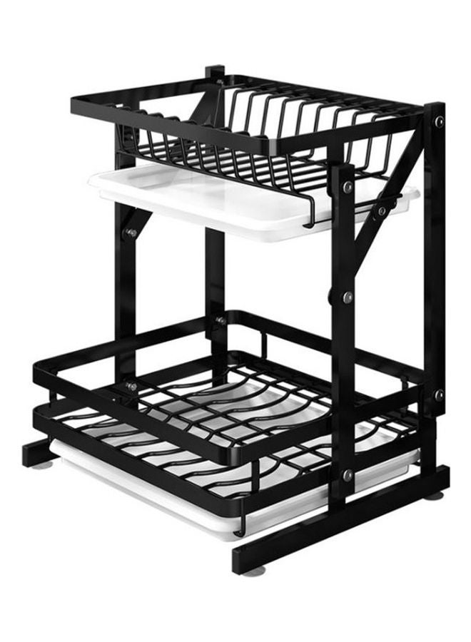 DRAMA HOME 2-Layer Dish Rack for Kitchen Black 38cm  - Image 3