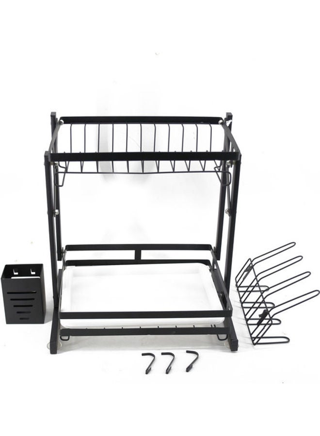 DRAMA HOME 2-Layer Dish Rack for Kitchen Black 38cm  - Image 5