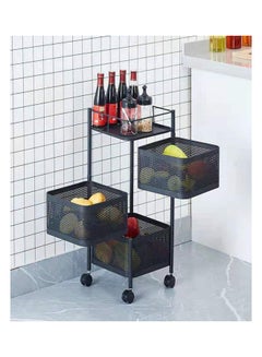 3-Layer Rotatable Baskets with Wheels Black 60cm - v1632061383/N50952882A_3