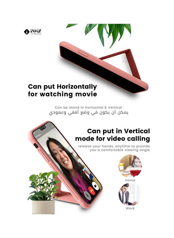 إينيكس غطاء حماية مع حزام معصم مغناطيسي وقبضة يد وحامل 3 في 1 لهاتف هواوي نوفا 5T وردي - Image 4