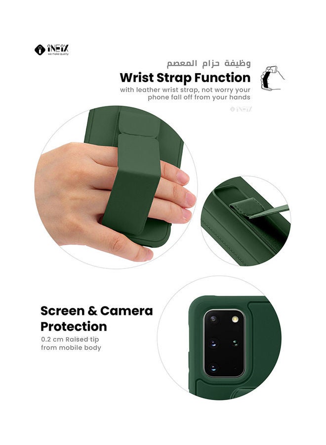 إينيكس غطاء حماية مع حامل مغناطيسي بسوار للمعصم ومقبض لليد 3 في 1 لهاتف سامسونج جالاكسي S20 بلس أخضر - Image 5