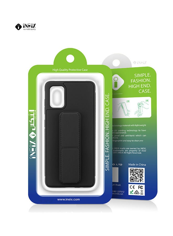 3-in-1 Magnetic Wrist Strap Hand Grip with Stand Case Cover for Samsung Galaxy A71 4G Black