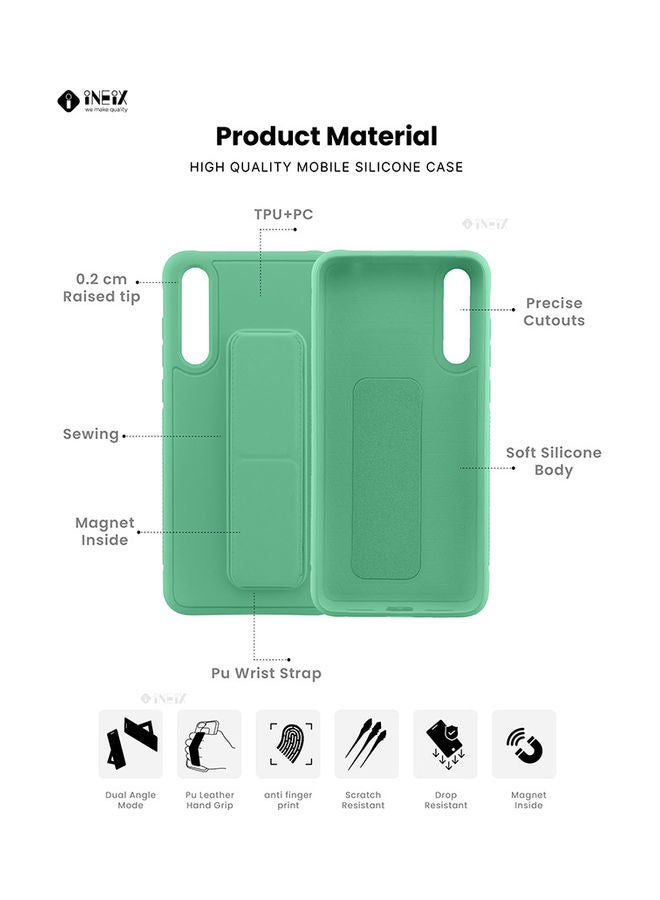 إينيكس غطاء حماية مع حزام معصم مغناطيسي وقبضة يد وحامل 3 في 1 لهاتف هواوي P20 برو أخضر - Image 2