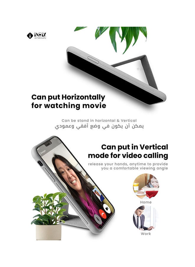 إينيكس غطاء حماية مع حزام معصم مغناطيسي وقبضة يد وحامل 3 في 1 لهاتف سامسونج جالاكسي S20 FE رمادي - Image 4