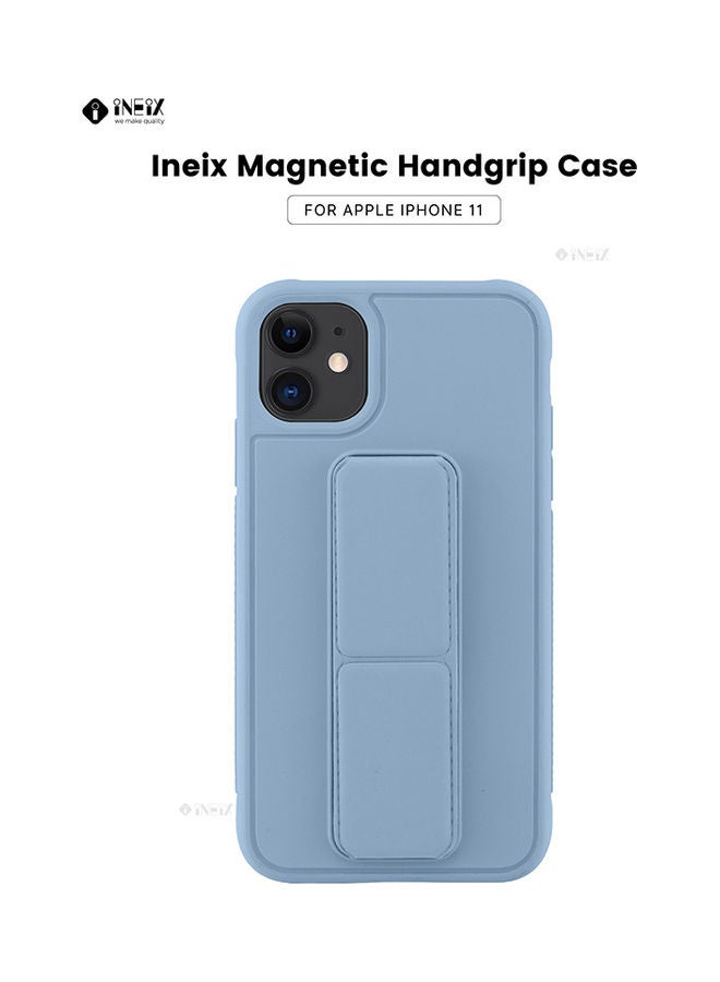 INEIX 3-in-1 Magnetic Wrist Strap Hand Grip with Stand Case Cover for Apple iPhone 11 Sky Blue Sky Blue - Image 1