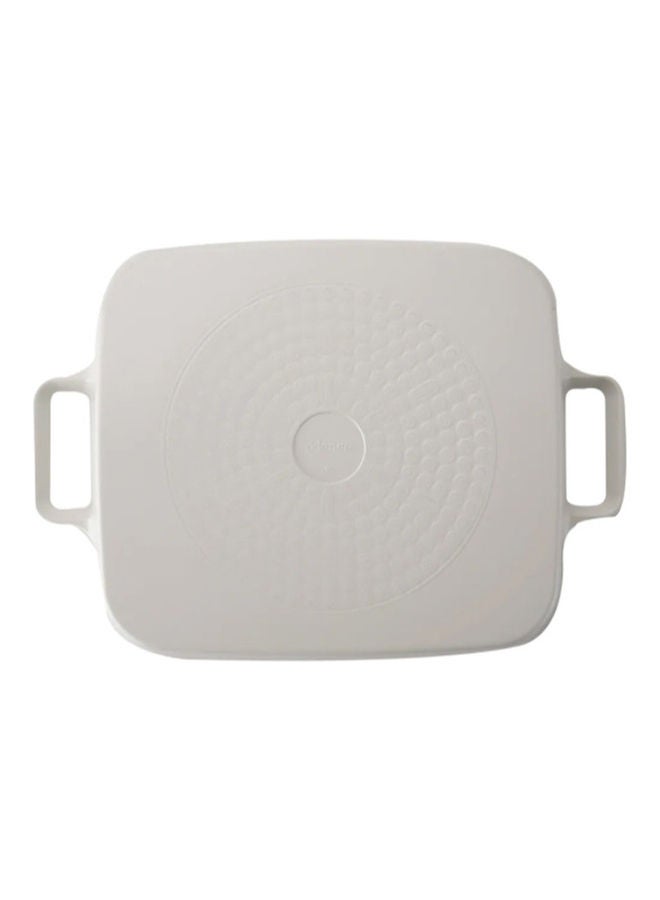 Neoflam FIKA Cast Induction Rectangular Grill Pan Off-White 28cm  - Image 3