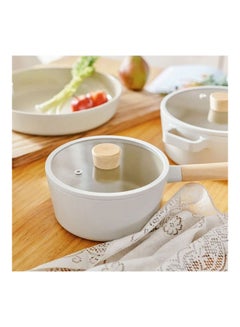 Neoflam FIKA Cast  Saucepan with glass lid white 18cm  - Image 2