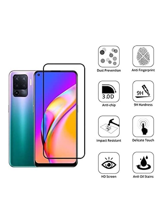 ICS 9H Screen Protector For Oppo A74 4G Black - Image 2