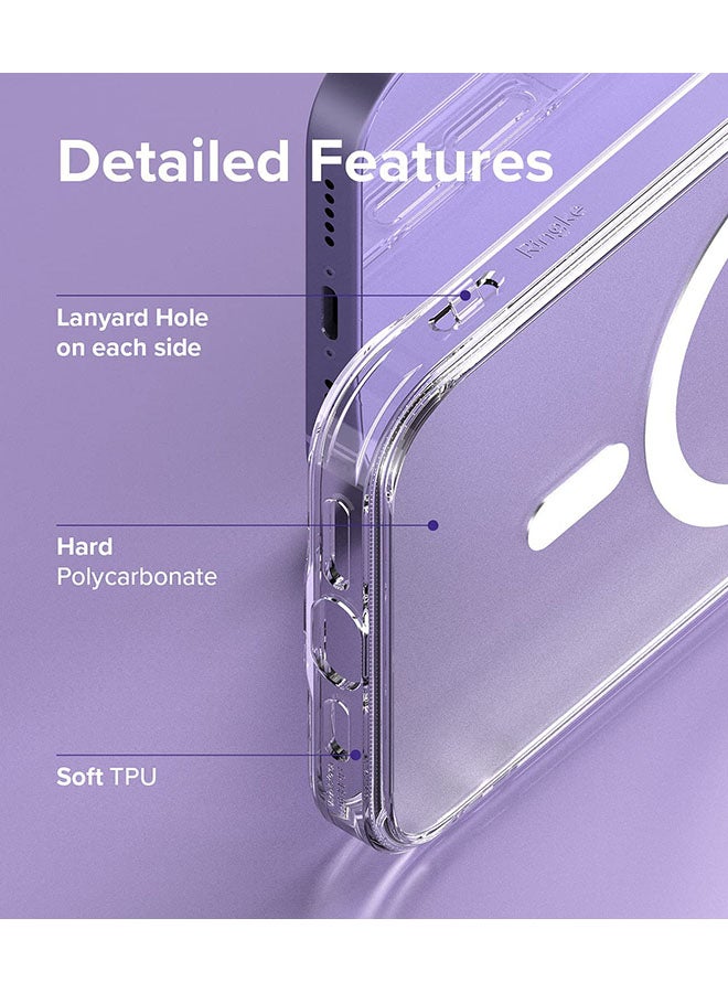 Rock Pow Magnetic Translucent Hard Frost Cover For iPhone 13 Mini Case with MagSafe Matte Clear - Image 5