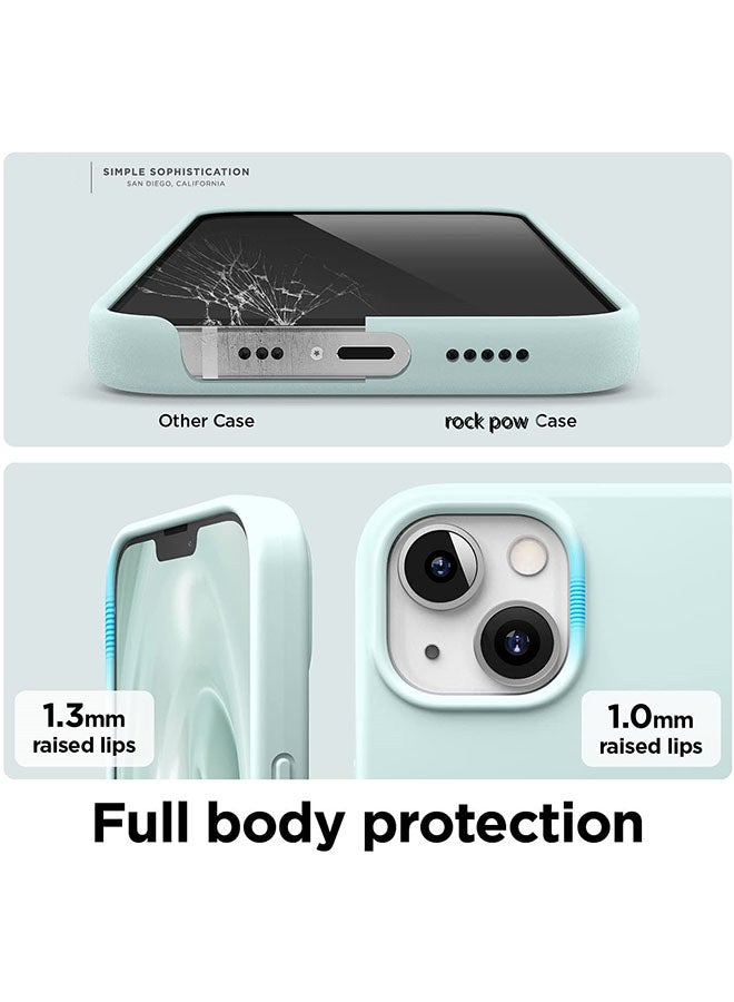 Rock Pow Liquid Silicone Case For Apple iPhone 13 Mint - Image 5