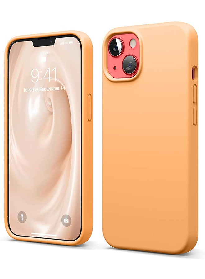 روك بو غطاء حماية من السيليكون السائل لهاتف أبل آيفون 13 برتقالي - Image 1