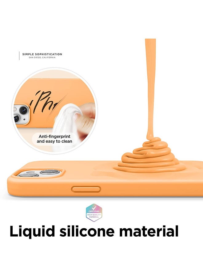 روك بو غطاء حماية من السيليكون السائل لهاتف أبل آيفون 13 برتقالي - Image 3