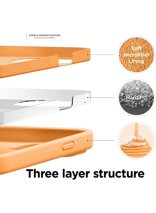 روك بو غطاء حماية من السيليكون السائل لهاتف أبل آيفون 13 برتقالي - Image 4