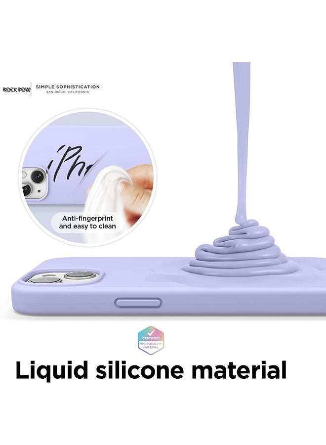 روك بو غطاء حماية من السيليكون السائل لهاتف أبل آيفون 13 أرجواني - Image 3