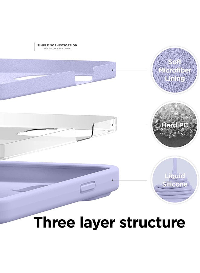 روك بو غطاء حماية من السيليكون السائل لهاتف أبل آيفون 13 أرجواني - Image 4