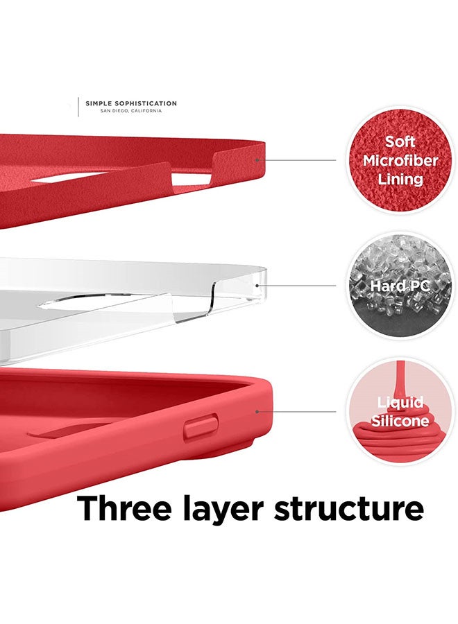 Rock Pow Liquid Silicone Case For Apple iPhone 13 Red - Image 4