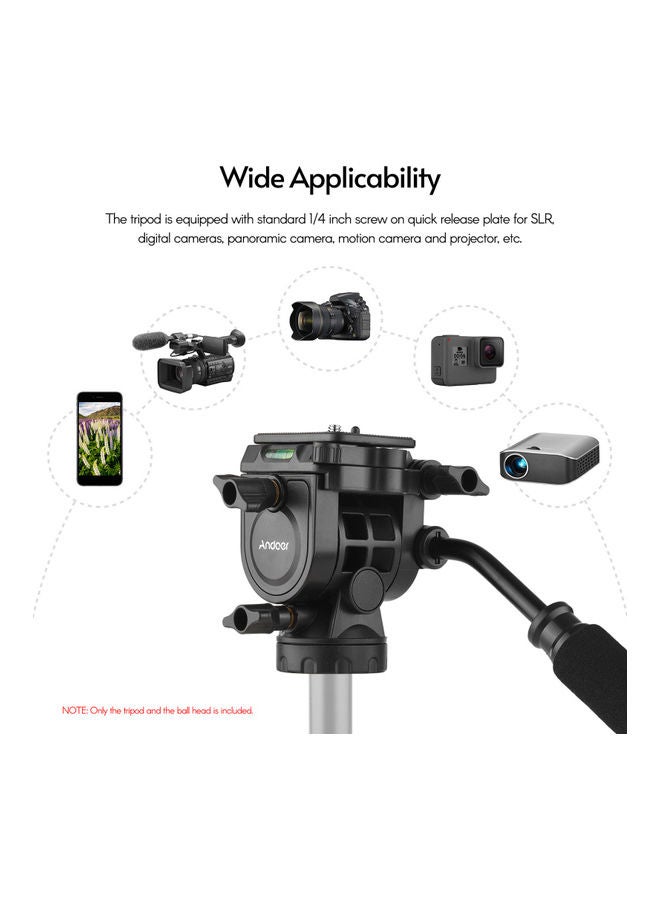 ANDOER Fluid Hydraulic Ball Head Monopod Black  - Image 5
