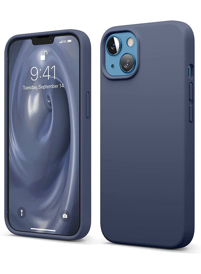 Rock Pow Liquid Silicone Case For iPhone 13 Mini 5.4 inch Jean Indigo - Image 1