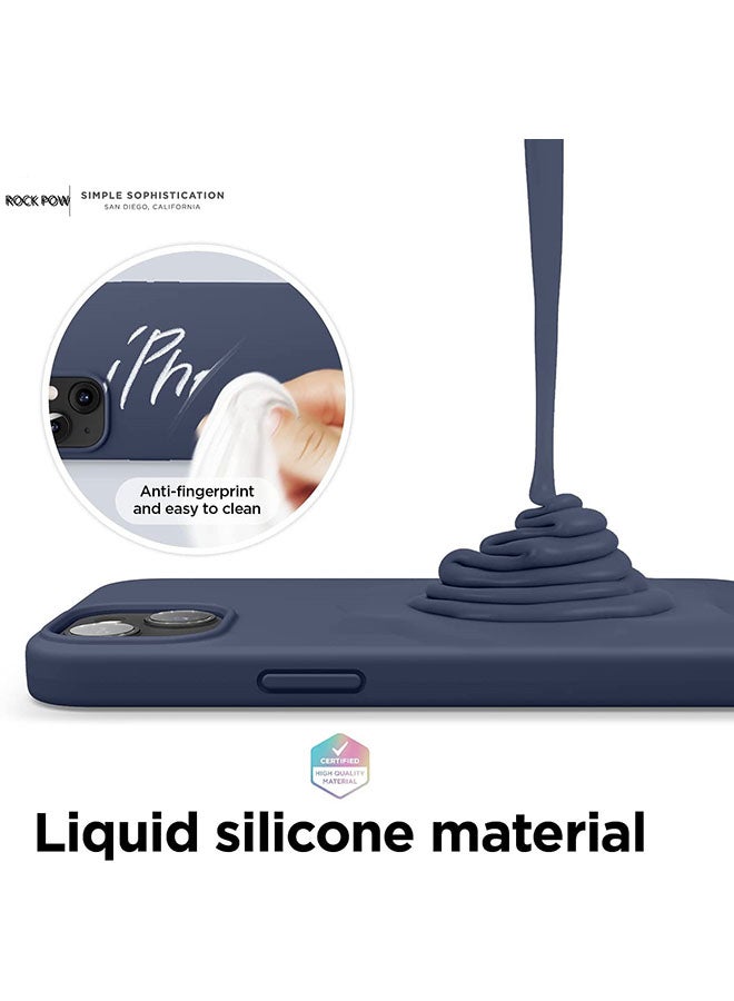 Rock Pow Liquid Silicone Case For iPhone 13 Mini 5.4 inch Jean Indigo - Image 3