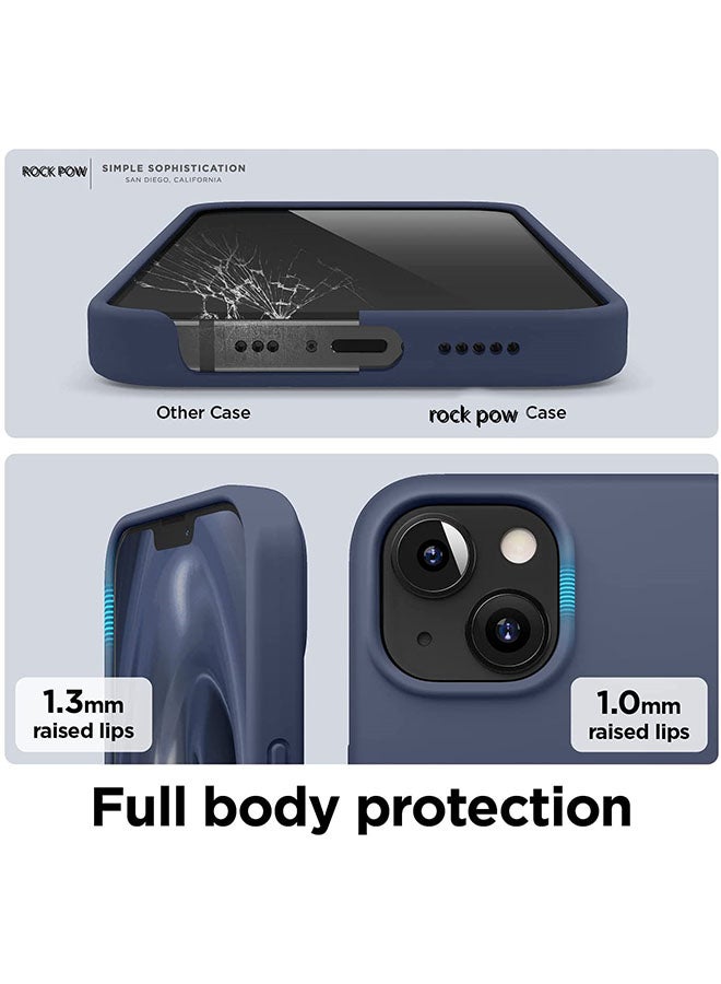 Rock Pow Liquid Silicone Case For iPhone 13 Mini 5.4 inch Jean Indigo - Image 5