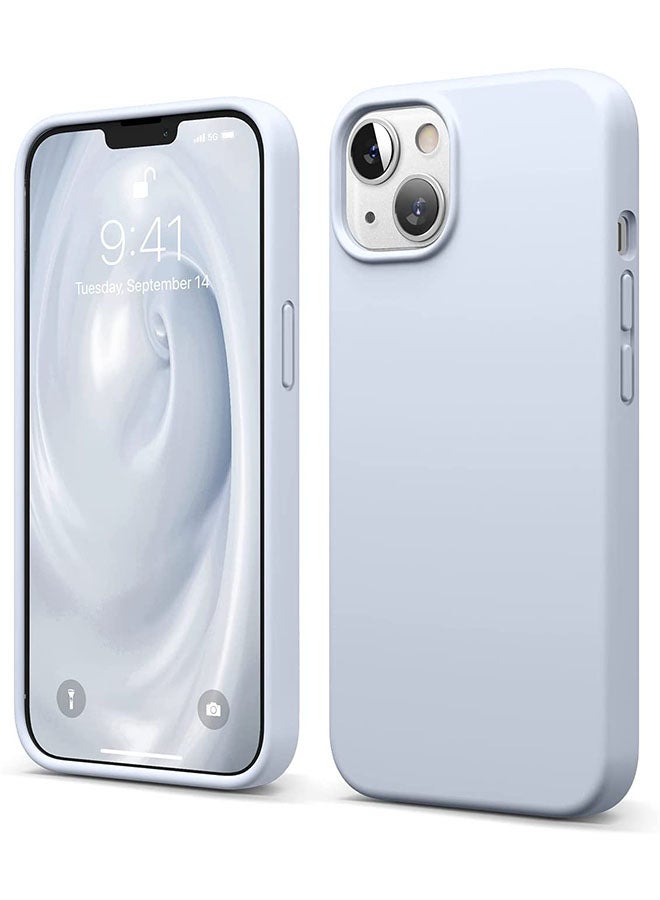 روك بو غطاء حماية لهاتف آيفون 13 ميني مقاس 5.4 بوصات مصنوع من مادة السيليكون السائلة أزرق فاتح - Image 1