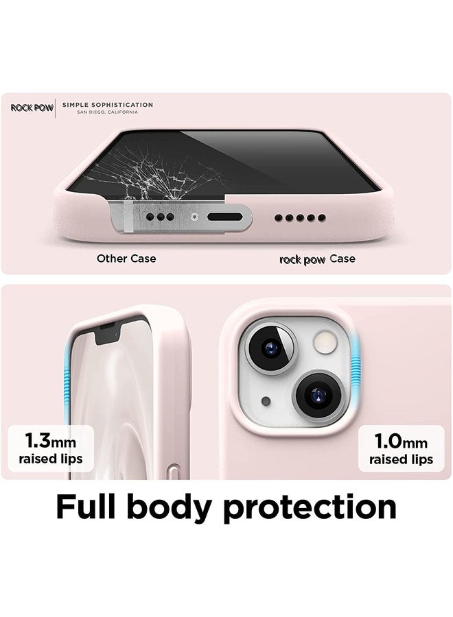 Rock Pow Liquid Silicone Case For iPhone 13 Mini 5.4 inch Lovely Pink - Image 5