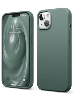 Liquid Silicone Case For iPhone 13 Mini 5.4 inch Midnight Green