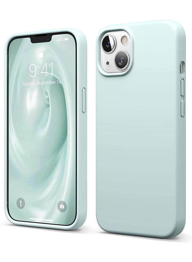 Rock Pow Liquid Silicone Case For iPhone 13 Mini 5.4 inch Mint - Image 1
