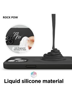Rock Pow Liquid Silicone Case For Apple iPhone 13 Pro Black  - Image 3