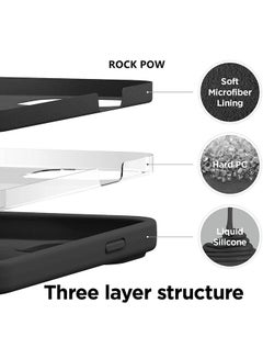 Rock Pow Liquid Silicone Case For Apple iPhone 13 Pro Black  - Image 4