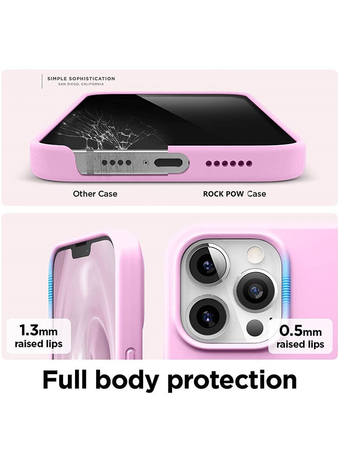 Rock Pow Liquid Silicone Case For Apple iPhone 13 Pro Hot Pink - Image 5