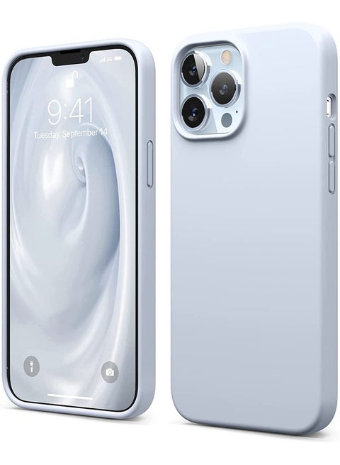 Liquid Silicone Case For Apple iPhone 13 Pro Light Blue