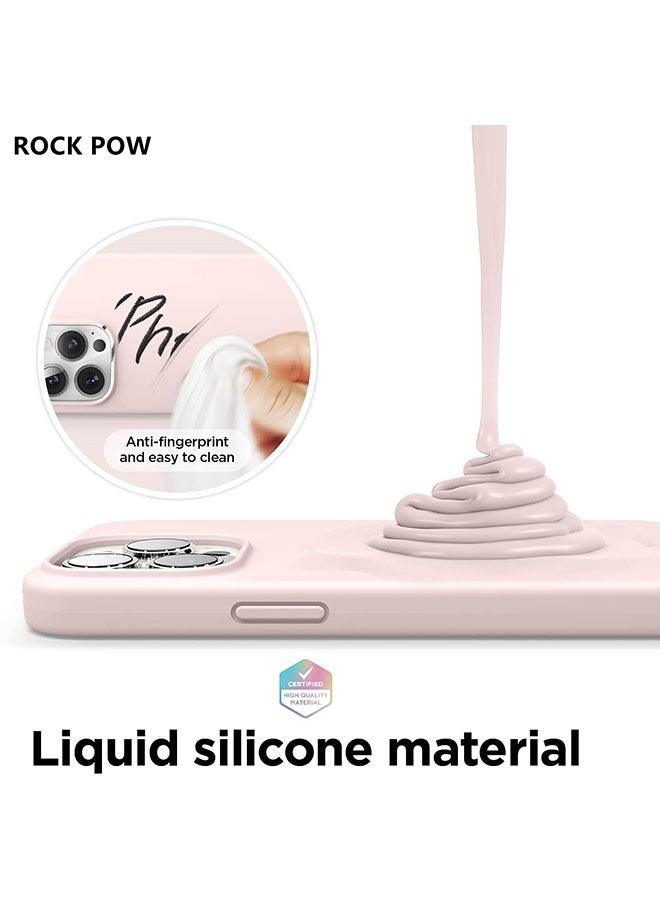 روك بو غطاء حماية من السيليكون السائل لهاتف أبل آيفون 13 برو لافلي بينك - Image 3