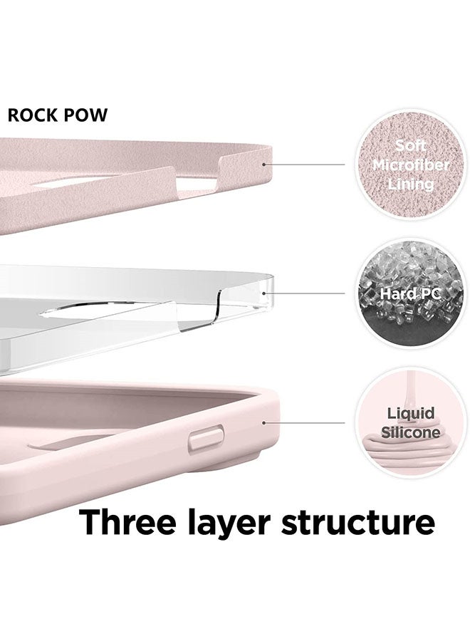 روك بو غطاء حماية من السيليكون السائل لهاتف أبل آيفون 13 برو لافلي بينك - Image 4
