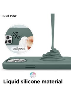 Rock Pow Liquid Silicone Case For Apple iPhone 13 Pro Midnight Green  - Image 3