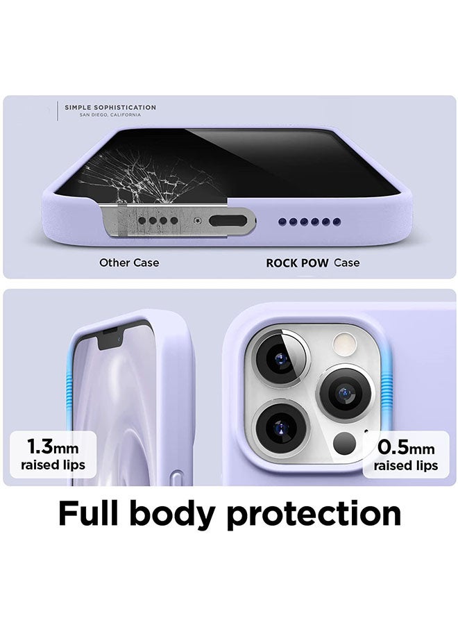 Rock Pow - Liquid Silicone Case For Apple iPhone 13 Pro Purple - Image 1
