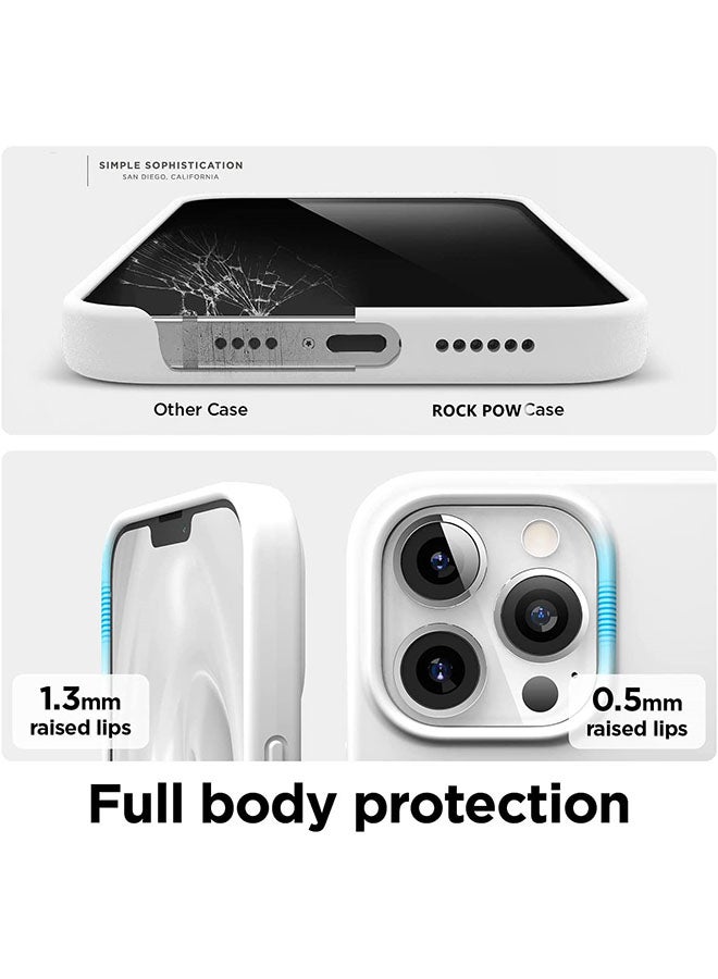 Rock Pow - Liquid Silicone Case For Apple iPhone 13 Pro White - Image 1