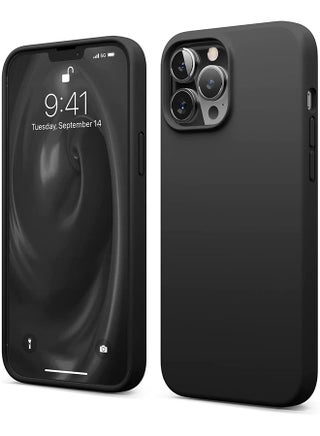 Liquid Silicone Case For Apple iPhone 13 Pro Max Black Black - v1632119501/N50948564A_1