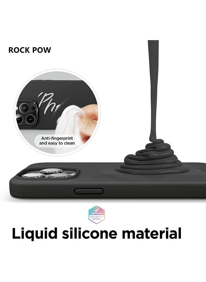 Rock Pow - Liquid Silicone Case For Apple iPhone 13 Pro Max Black - Image 1