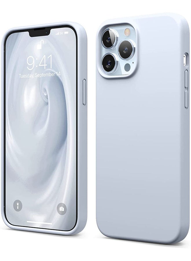 Rock Pow - Liquid Silicone Case For Apple iPhone 13 Pro Max Light Blue - Image 1