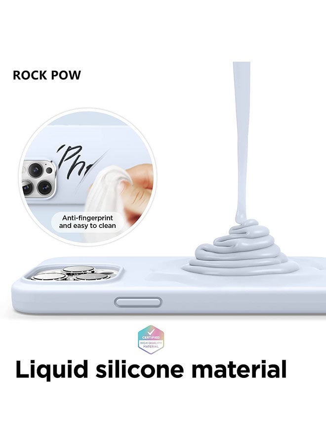 Rock Pow - Liquid Silicone Case For Apple iPhone 13 Pro Max Light Blue - Image 1