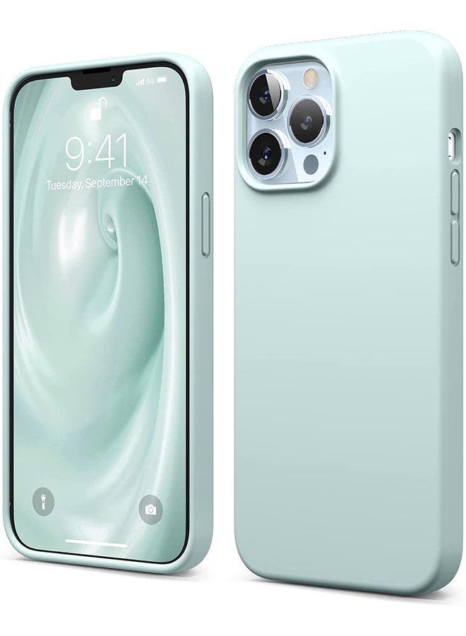 Rock Pow - Liquid Silicone Case For Apple iPhone 13 Pro Max Mint - Image 1