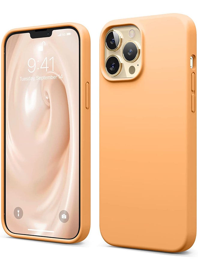 Rock Pow - Liquid Silicone Case For Apple iPhone 13 Pro Max Orange - Image 1