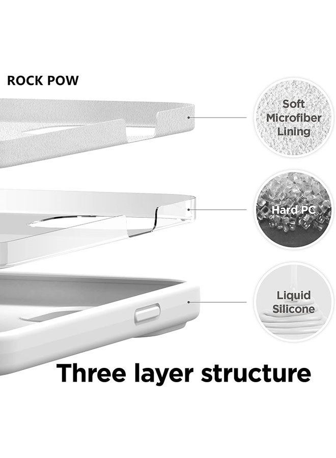Rock Pow - Liquid Silicone Case For Apple iPhone 13 Pro Max White - Image 1