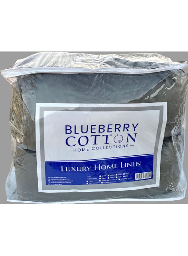 Blueberry - U Shaped Maternity Pillow With Removable Velvet Cover Cotton Grey 55x28inch - Image 1