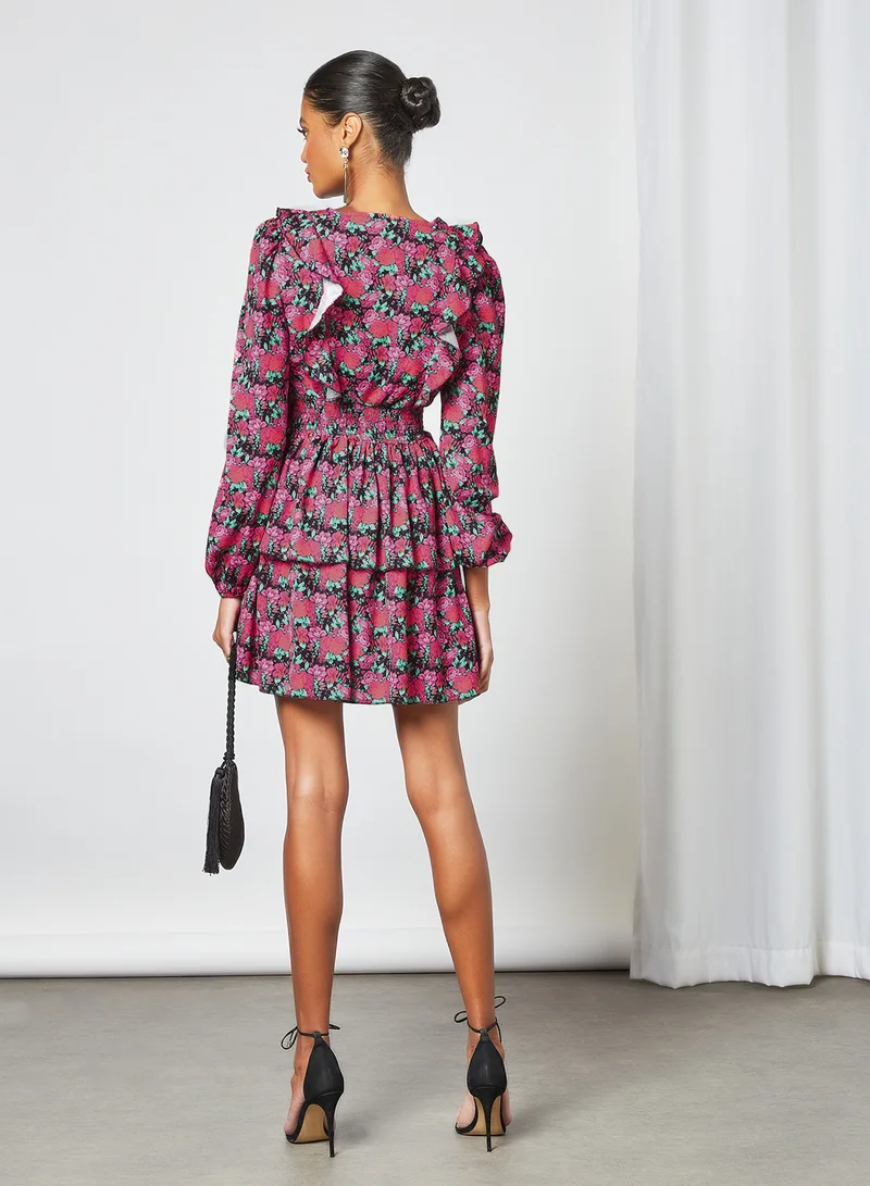 Sivvi x D'Atelier Floral Print Mini Dress Multicolour