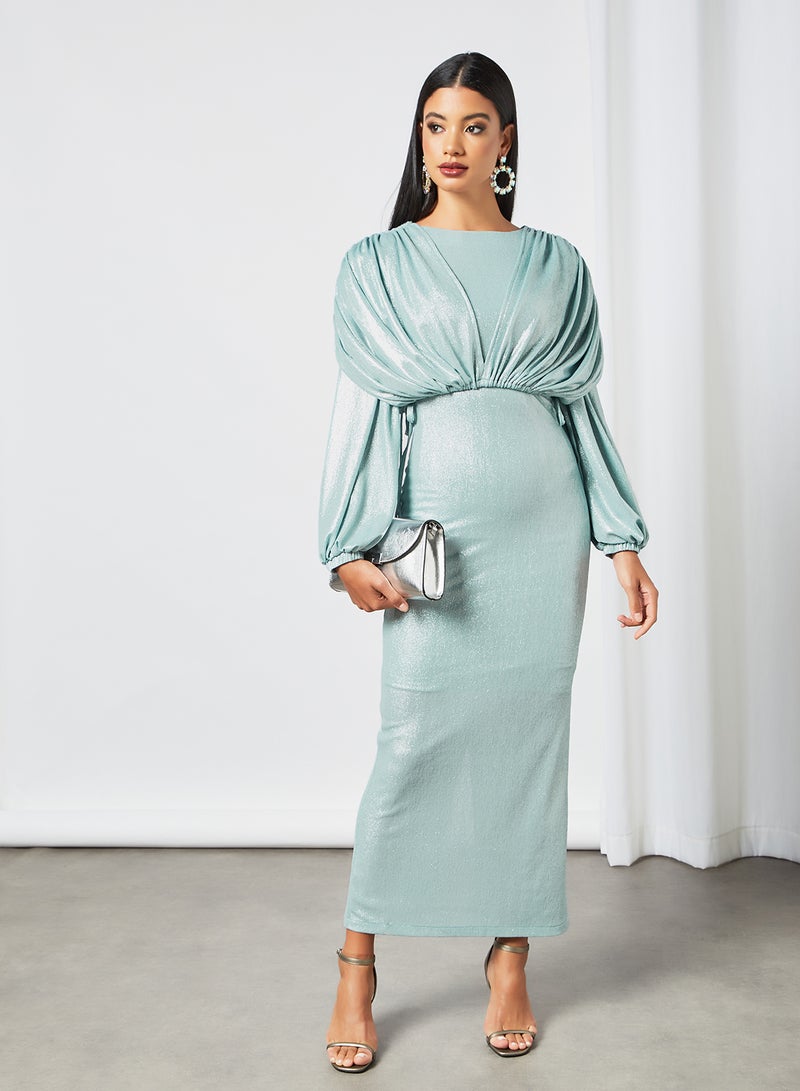 Body Draped Bardot Dress Green - v1632120464/N49737105V_1