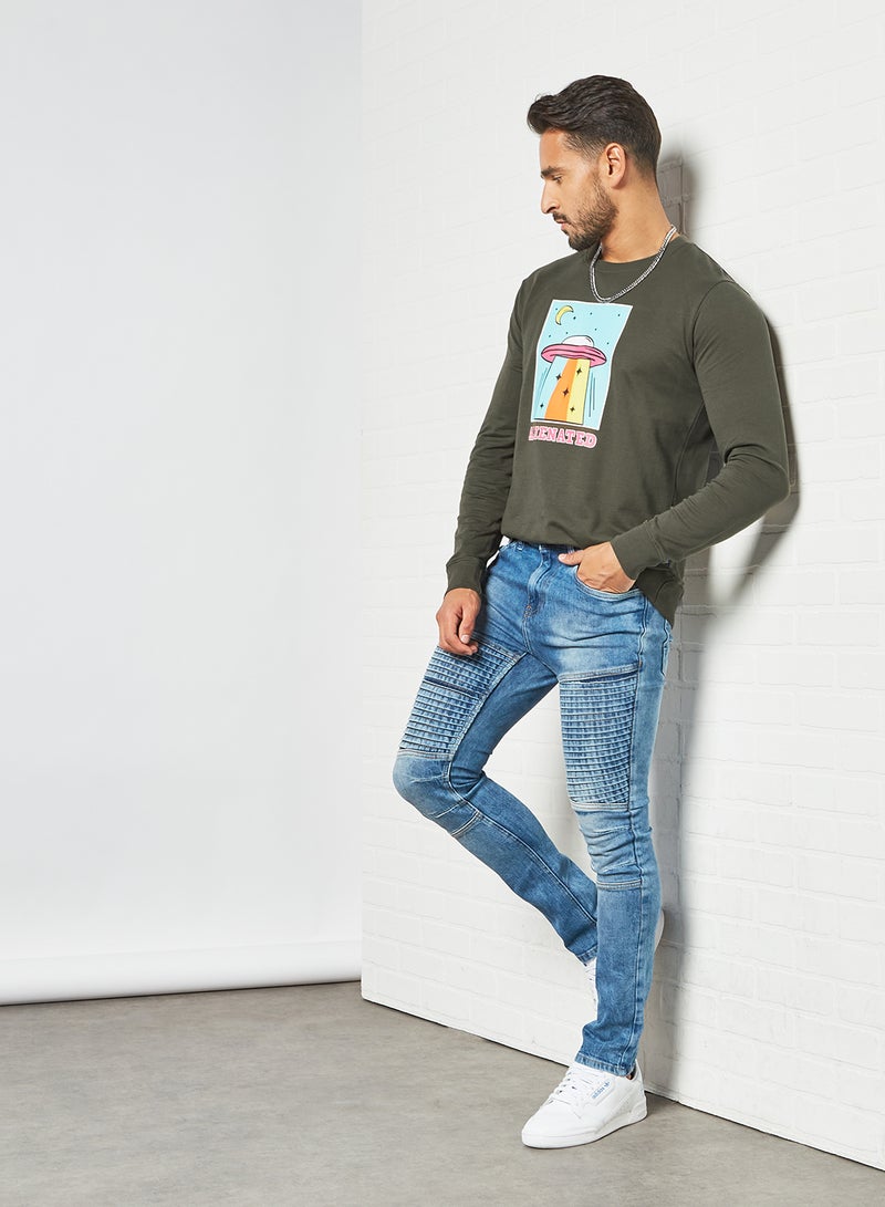 Blue Saint - Regular Fit Sweatshirt Green - Image 1
