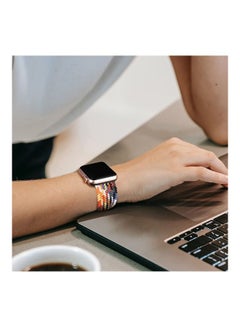 Rock Pow Nylon Solo Loop Strap Compatible With Apple Watch 42/44/45/49mm SE /Series 7/6/5/4/3/2/1 Colorful  - Image 3